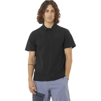 Pánské tričko Salomon Trackline Polo M LC2439400 - deep black M