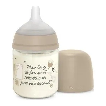 SUAVINÉX fyziologick láhev skleněná WONDERLAND SX PRO +0SF 120ml Krémová