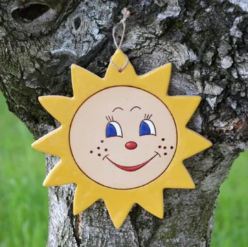 Keramické Sluníčko 20 cm s pihami