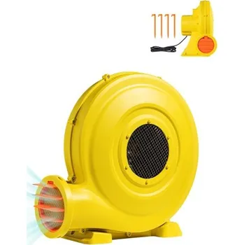Vzduchotechnika Nafukovací ventilátor VEVOR, 870 W a 950 W, ventilátor na skákací hrad 1,3 HP, čerpadlo, komerční ventilátor pro nafukovací hrady, 3300 ot./min., elektrický ventilátor, ideální pro skákací hrad, vodní skluzavky, žlutý