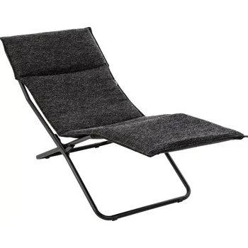 Zahradní lehátko Skládací lehátko Lafuma Mobilier BAYANNE chaise lounge Tundra černá Ebene