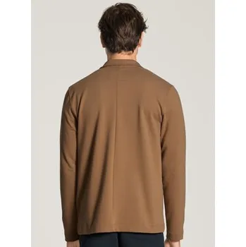 Pánské oblečení Calida Mikina 15862 Hnědá Regular Fit XL