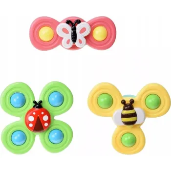 3 senzorické přísavky chrastítko spinner