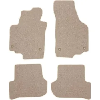 autokoberec ŠKODA YETI 2009 - 2017 velurové autokoberce BÉŽOVÉ PREMIUM