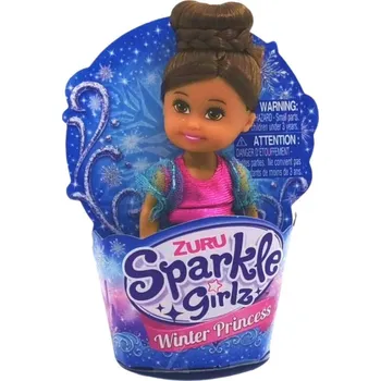 Panenka Zuru Princezna zimní Sparkle Girlz malá v kornoutku hnědé vlasy