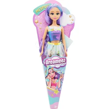 Panenka Funville Dreameez mořská panna v kornoutku Tmavě fialové vlasy