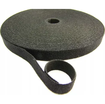 Lepicí páska Oboustranná suchá zipová páska BTB šířka 50 mm, 25 m - černá