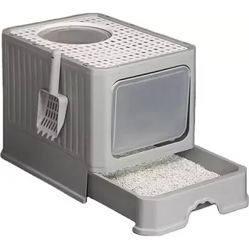 Toaleta pro kočku Aptel krytá kočičí toaleta 50 cm x 40 cm x 40 cm