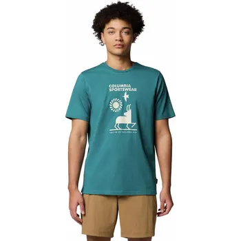 Pánská móda Columbia Explorers Canyon™ SS Tee M 2036441364 - river blue/naturally outdoor XL