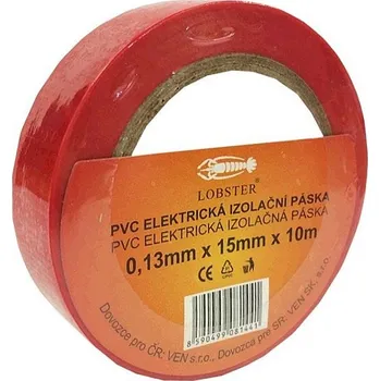 Izolační páska Lobster Elektropáska 10m, 15mm červená