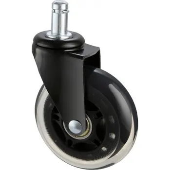 Kolečka pro kancelářské židle VEVOR, sada 5 kusů, 7,6cm náhradní kolečka pro dřevěné podlahy a koberce, odolná kolečka pro herní počítač s nosností 59,0 kg, univerzální pro většinu židlí