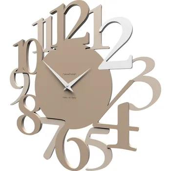 Hodiny Designové hodiny 10-020 CalleaDesign Russel 45cm (více barevných verzí) Barva caffe latte-14 - RAL1019