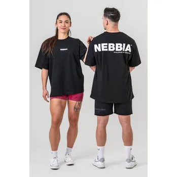 NEBBIA GYM ESSENTIALS Oversized tričko černé L