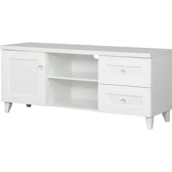 Televizní stolek RTV stolek MA13-BI, Majorka bílá matná, 138 x 58 x 44 cm