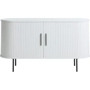 Komoda Bílá komoda s posuvnými dveřmi 120x76x45 cm Nola – Unique Furniture ID_1727674