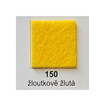 vysivaci.cz FILC pro vyšívání nášivek a aplikací, š. 112cm, tloušťka cca 1mm, barva č. 150 žloutkově žlutá velikost: 1 metr šíře 112cm