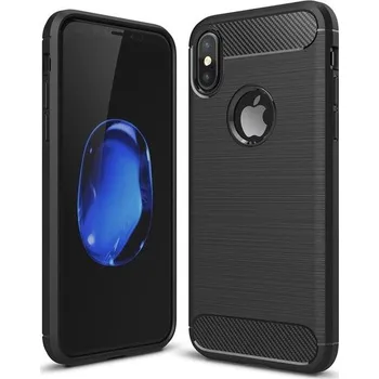 Pouzdro na mobilní telefon Pouzdro Carbon Case pro iPhone X / Xs černé