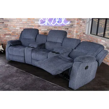 Křeslo Kino křeslo trojmístné - Hollywood, tmavě šedé