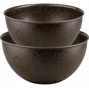 Velká plastová mísa sada 2 kusy 1,5 l 3 l Misky Kuchyňské Bio hnědé