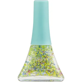 Lak na nehty LUKKY slupovací lak na nehty s modrými a žlutými hvězdičkami