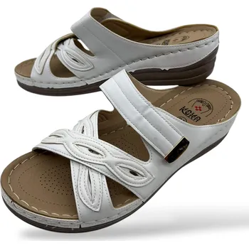 Dámské pantofle Koka Dámské bílé zdravotní pantofle Barva: Bílá, Velikost: 37