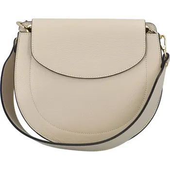 Kabelka Dámská kožená kabelka přes rameno béžová - ItalY Amanda béžová