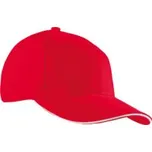 Myrtle beach Unisex kšiltovka MB024 Red-White one size