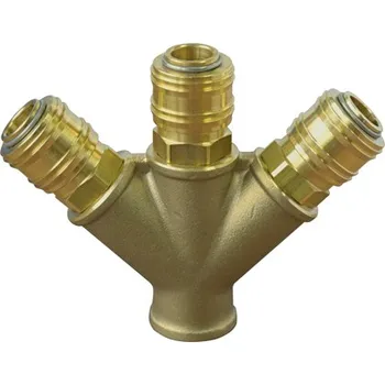 Fitinka Lüdecke roztrojka 3/8"i s rychlospojkami