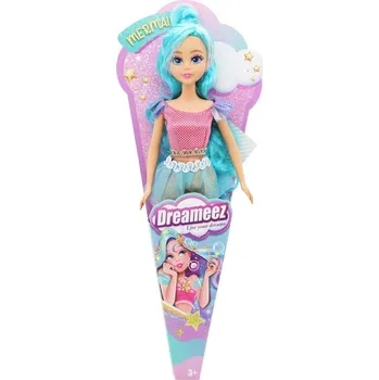 Panenka Funville Dreameez mořská panna v kornoutku tyrkysové vlasy
