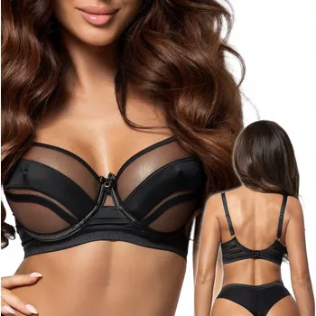 Podprsenka MĚKKÁ PODPRSENKA ČERNÁ 85D PODPRSENKA SOFT ČERNÁ TYL BRA AXAMI V-10751