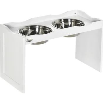 Miska pro psa Nerezové misky na krmení 63 x 30 x 24 cm | bílá