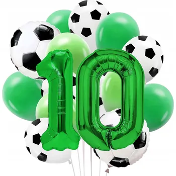 Balónek SADA BALÓNKŮ FOTBAL PRO FOTBALOVOU OSLAVU 10. NAROZENIN