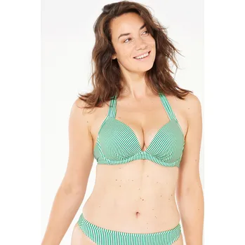 Dámské plavky OLAIAN Dámské plavky horní díl Elena s push-up efektem 75C ZELENÁ