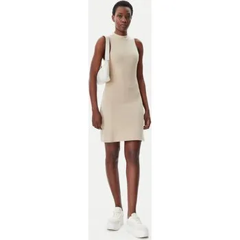 Dámské šaty Calvin Klein Jeans Každodenní šaty Logo J20J225290 Béžová Slim Fit S