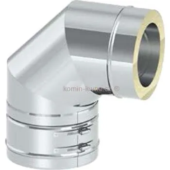 Komín Nerez koleno 90° 115/50 mm