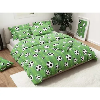 Povlečení Bavlněné povlečení FOTBALL TIME zelené