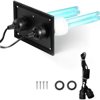 Čistička vzduchu Čistička vzduchu VEVOR HVAC pro celý dům, 50W 5 palců, UV UVC světlo do potrubí pro klimatizační potrubí, čistička vzduchu se 2 náhradními žárovkami, UV světla pro HVAC systémy