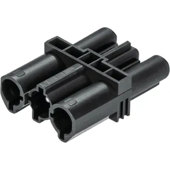 Elektrický konektor WIELAND Spojka přímá 3-pól. 230V 20A IP20 černá 92.030.5958.1