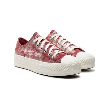 Dámské tenisky Converse Plátěnky Chuck Taylor All Star Lift Platform Suede Shimmer A11634C Růžová 36_5