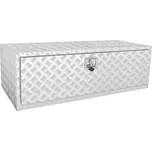 VEVOR úložný box na podvozek nákladního vozu, úložný box na pickup 48"×24"×24", odolný hliníkový box na nářadí s diamantovým plechem se zámkem a klíči, vodotěsný úložný box na přívěs s T-rukojetí pro nákladní automobily, dodávky, přívěsy