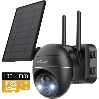 IP kamera OTOČNÁ VENKOVNÍ SOLÁRNÍ KAMERA IP WIFI 4X ZOOM 3MPx 2K NA BATERIE 32GB