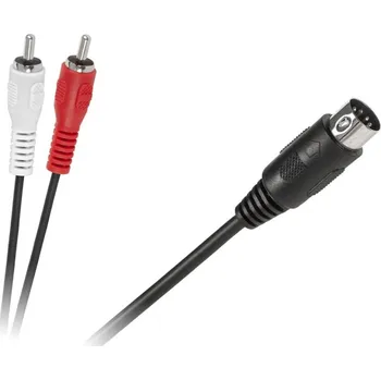 elektrický kabel RUZNE Kabel DIN-2 x RCA 1,2m, černý 3800279212