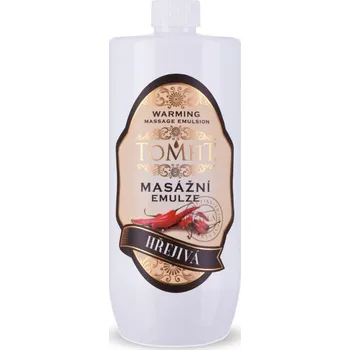 Masážní přípravek TOMFIT Masážní emulze 1L - Hřejivá - NOVÁ RECEPTURA 15-0051