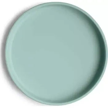 dětská jídelní sada MUSHIE silikonový talířek Cambridge Blue