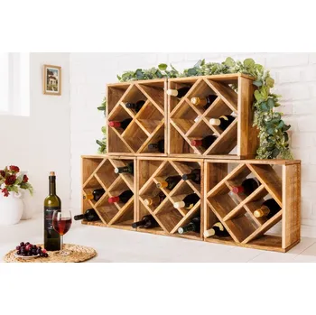 Stojan na víno Stojan na víno - Cubus, mango