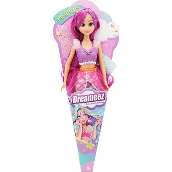 Panenka Funville Dreameez mořská panna v kornoutku fialové vlasy