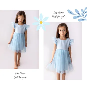 Dámské šaty Tylové šaty modré Lily Grey 152