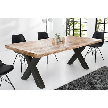 Jídelní stůl Masivní jídelní stůl - Iron Craft, 200 cm, mango X
