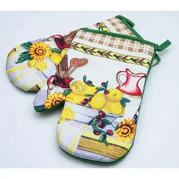 Sada 2 béžových chňapek s magnetem CITRUS