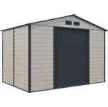 Plechový domek Greenhouse 277x191 - béžovo šedý (Zahradní plechový domek )